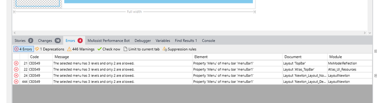 Mendix Menu Error.PNG